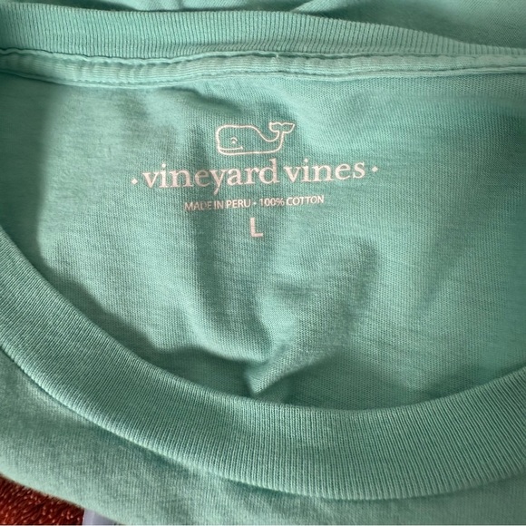 Vineyard Vines VTG Men's Sz L  L/S 100% Cotton Turquoise Tee - Picture 7 of 7